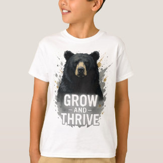 Camiseta Crecimiento majestuoso Arte de oso negro