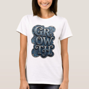 Camiseta Crecimiento plateado en negrita DISEÑO MODERNO