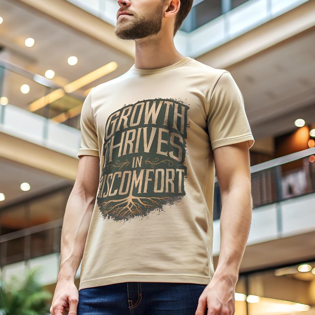Camiseta Crecimiento Provoca Tipografía Grunge Orgánica (Subido por el creador)