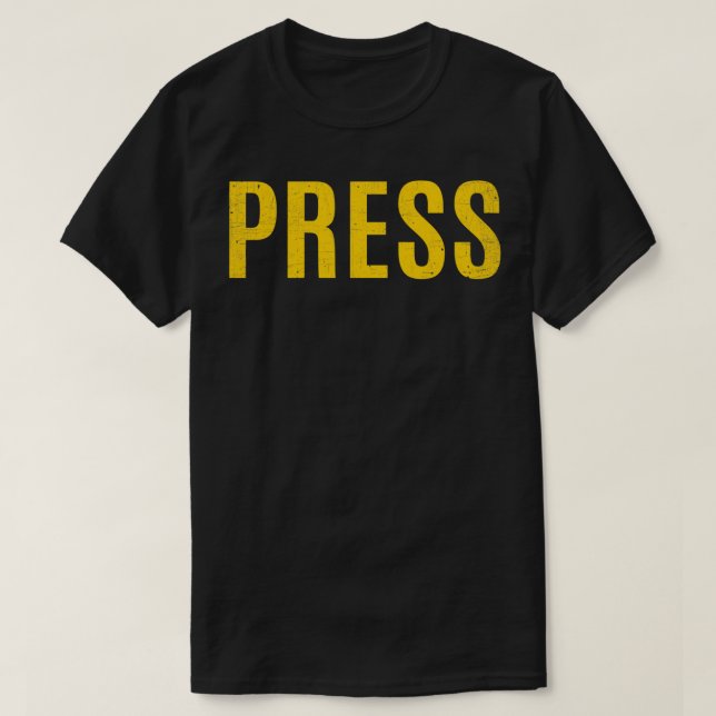 Camiseta Credenciales de reportero de prensa (Diseño del anverso)