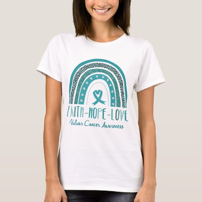 Camiseta Credo Arcoiris Esperanza Ama Conciencia Vulvar Sob (Anverso)