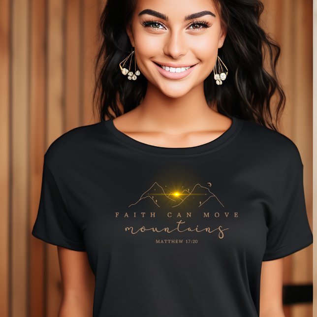 Camiseta Credo cristiano amanecer detrás de las montañas (Subido por el creador)