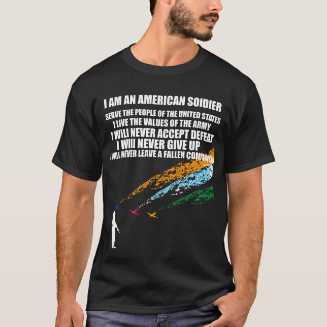 Camiseta Credo de soldado sirve al pueblo de Estados Unidos (Anverso)
