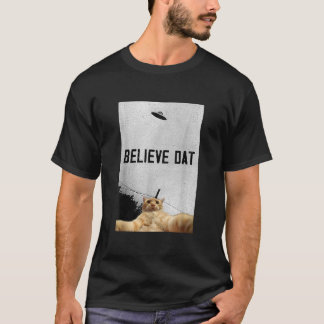Camiseta Cree Dat Aliens UFO Dat UFO Funny Ufo Cat Selfi