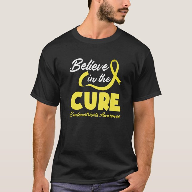 Camiseta Cree En Cure Yellow Ribbon Endometriosis Awaren (Anverso)