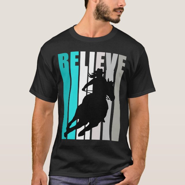 Camiseta Cree en la gallina turquesa Chicas sureños del oes (Anverso)