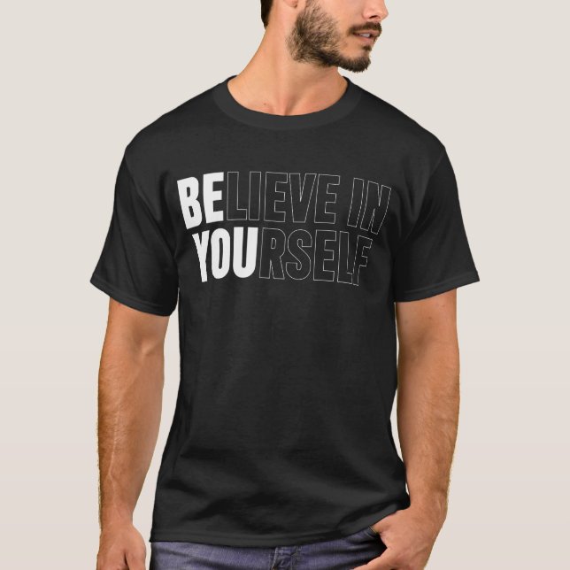 Camiseta Cree En La Inspiración De Cita Motivacional (Anverso)