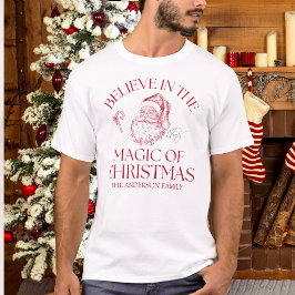 Camiseta Cree En La Magia De La Navidad Rojo