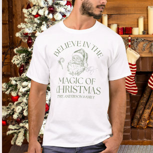 Camiseta Cree En La Magia De La Navidad Verde