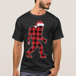 Camiseta Cree en los Navidades de la Red Plaid Bigfoot Sasq