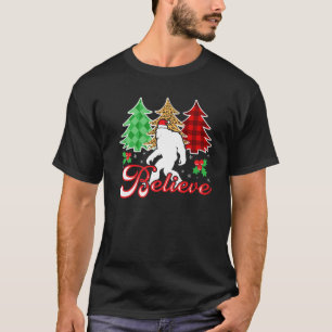 Camiseta Cree en los Navidades rojos rojizos rojos de plást