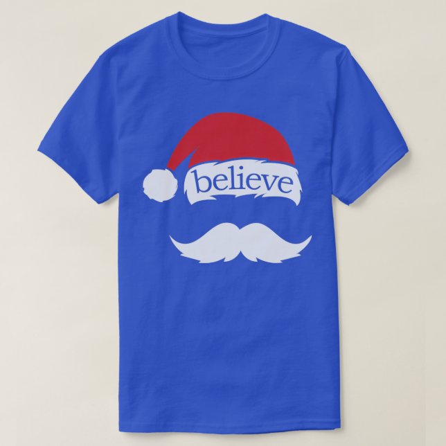 Camiseta Cree En Santa Hat Cap Family Classic TShirt (Diseño del anverso)