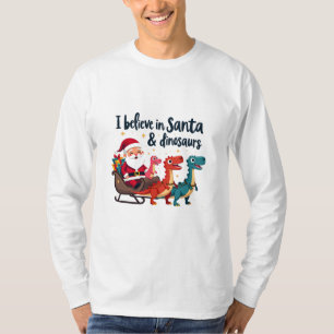 Camiseta cree en Santa y los dinosaurios (Santa Elena