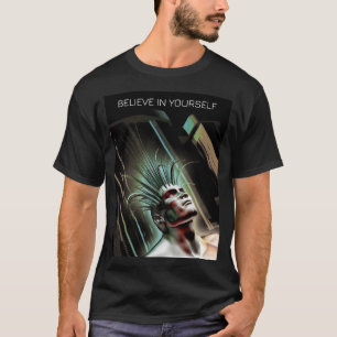 Camiseta Cree en Sí Mismo. Humano híbrido en el futuro