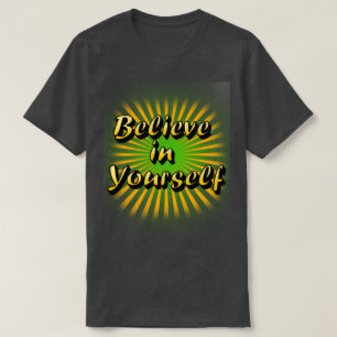 Camiseta Cree en Sí Mismo - Tipografía Minimalista Moderna
