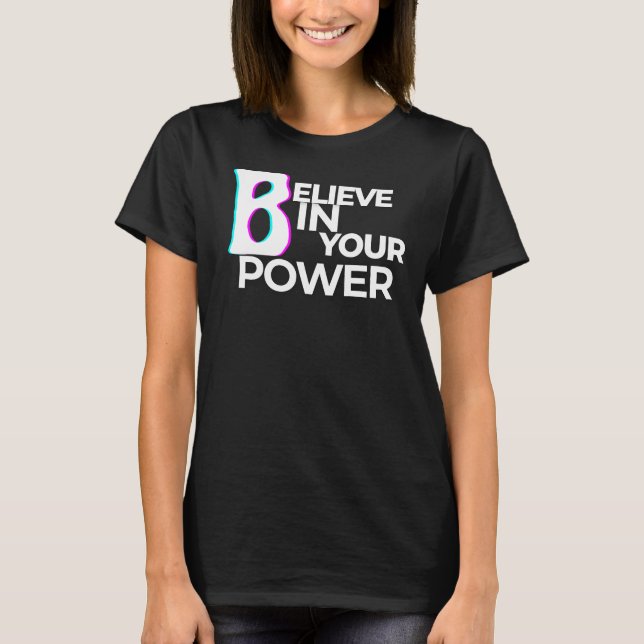Camiseta Cree en su Poder Confianza Moderna (Anverso)