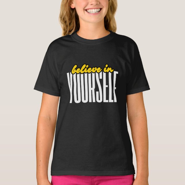 Camiseta Cree En Tus Citas De Tipografía Motivacional (Anverso)