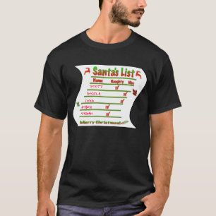 Camiseta Cree la su propia lista de Santa travieso y Niza