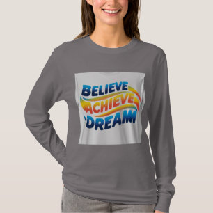 Camiseta Cree Logre Sueñe: Diseño Motivacional Vibrante