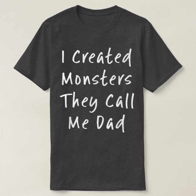 Camiseta Creé Monstruos Que Me Llaman Papá Noel Hallowee (Diseño del anverso)