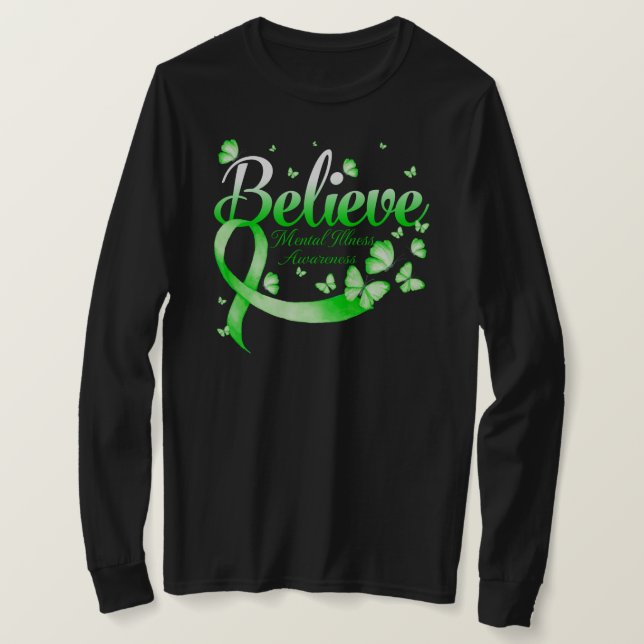 Camiseta Cree que ILLNESSButterfly MENTAL (Anverso del diseño)