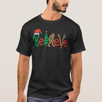 Camiseta Cree Sasquatch Santa Rein árbol de Navidad regalo 