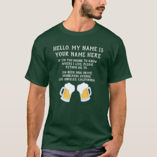 Camiseta Cree su propia consumición divertida de la cervez
