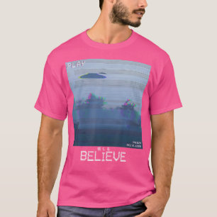 Camiseta Cree Ufo Vaporwave Synthwave 80S Retro Flying S