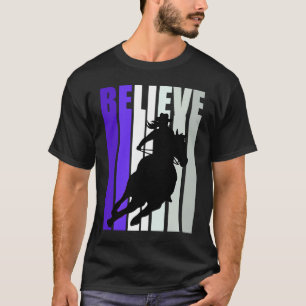Camiseta Cree Vaquera Purpúrea Chicas Sureñas Caballo Occid