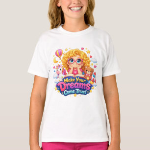 Camiseta Cree y Logra: El Mundo de los Sueños de una Niña