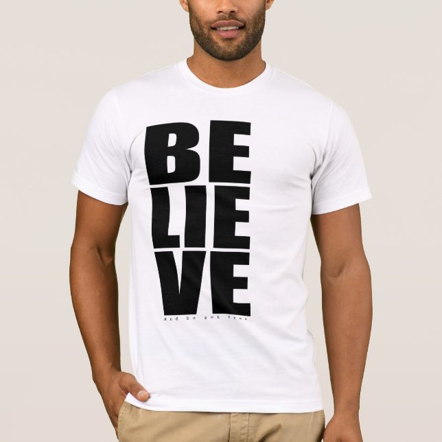 Camiseta ¡Creed! ¡Y que te liberen! ¡Esa es la buena notici (Anverso)