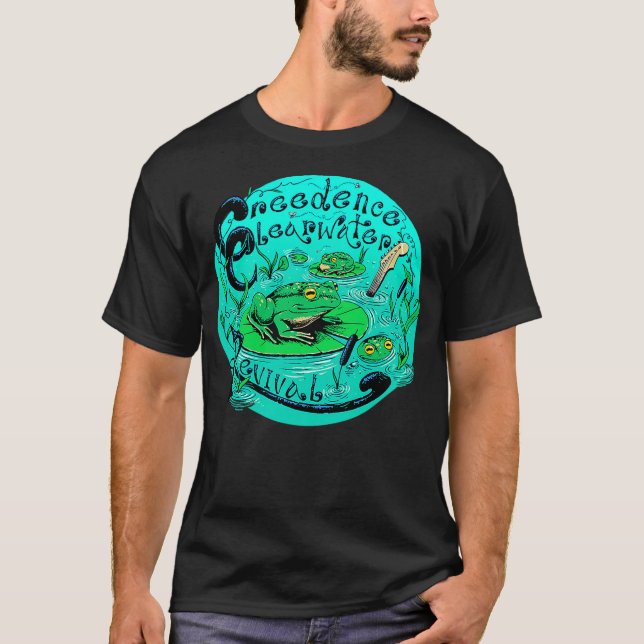 Camiseta Creedence Clearwater Revival Frog & Lilypad (Anverso)