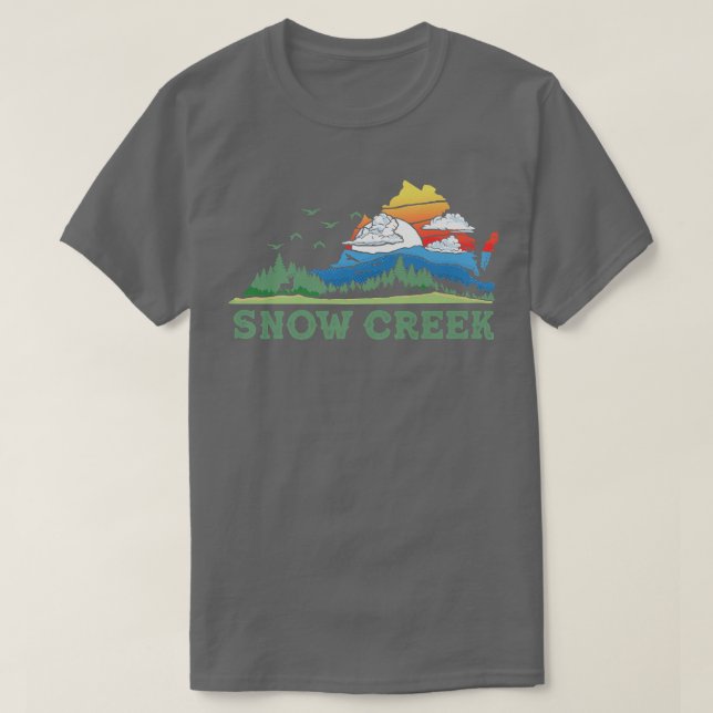 Camiseta Creek de nieve, Virginia Franklin County Nature &  (Diseño del anverso)