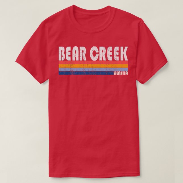 Camiseta Creek de oso estilo años 80, AK Premium 1987 (Diseño del anverso)