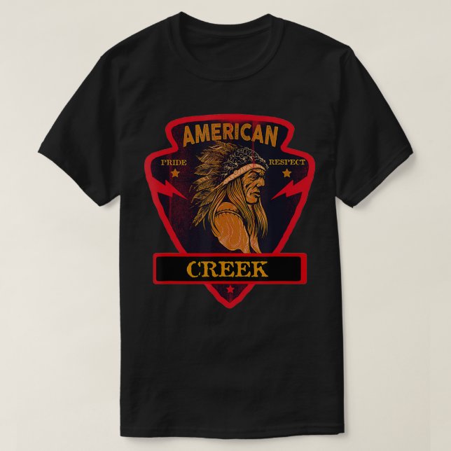 Camiseta Creek Native American Indian Pride Respect Arrow (Diseño del anverso)