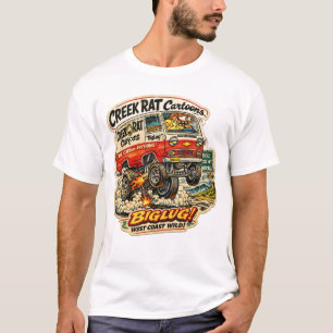 Camiseta CreekRat CreekRat Co. Logotipo de dibujos anim