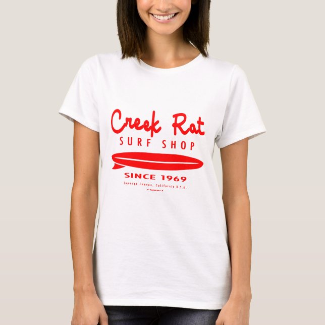 Camiseta Creekrat Personalizado Studios Surf Shop (Anverso)