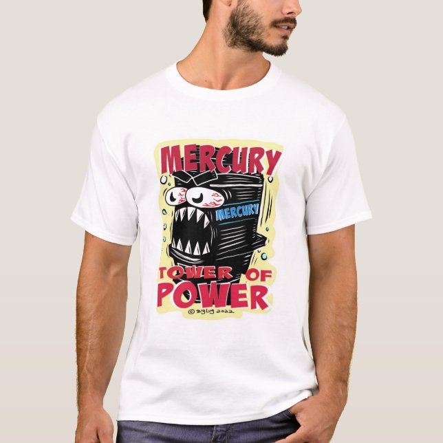 Camiseta Creekrat Studios Mercury Tower of Power Cartoon (Anverso)