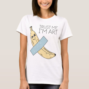 Camiseta Créeme, soy arte, banana con cinta
