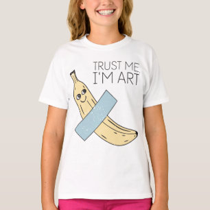 Camiseta Créeme, soy arte, banana con cinta