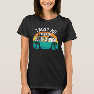 Camiseta Créeme soy de Sudáfrica Tropical Trees Vint
