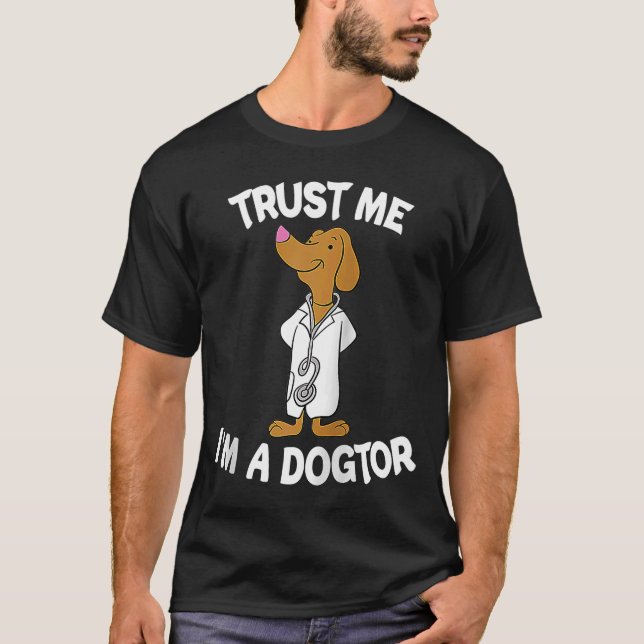 Camiseta Créeme, soy un animal Mascota veterinario de perro (Anverso)