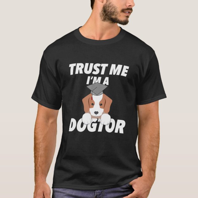 Camiseta Créeme, soy un dogtor de graduación divertida G (Anverso)