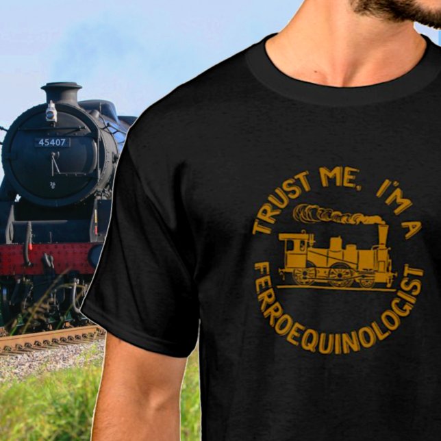 Camiseta Créeme, soy un ferroequinólogo fan del tren de vap (Subido por el creador)