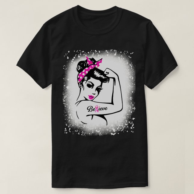 Camiseta Creen apoyo a la sensibilización de guerrero contr (Diseño del anverso)