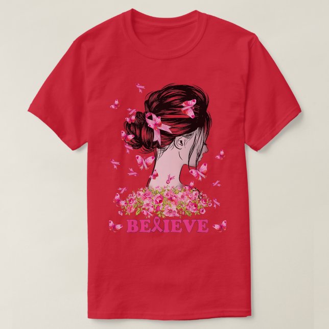 Camiseta Creen apoyo a la sensibilización de guerrero contr (Diseño del anverso)