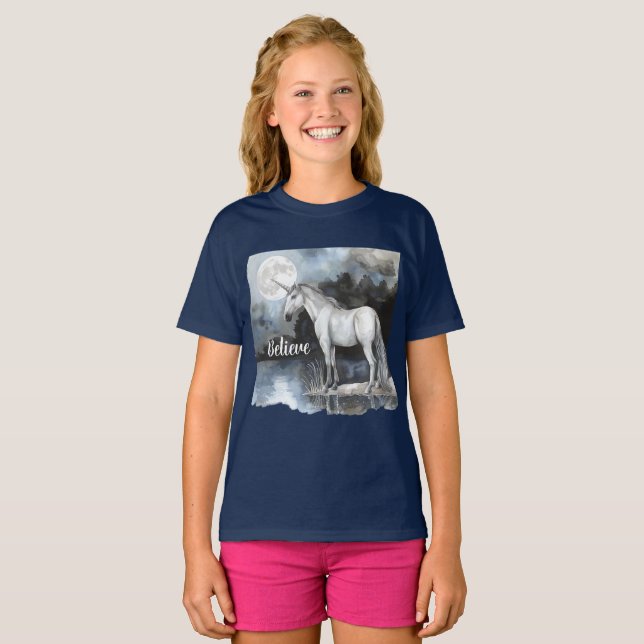 Camiseta Creen Luna Llena Unicornio (Anverso completo)