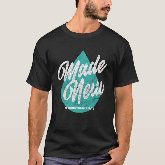 Camiseta Creencia cristiana sobre nueva escritura de bautis (Anverso)