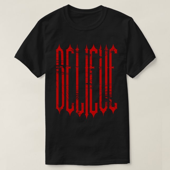 Camiseta Creencia gótica (Diseño del anverso)