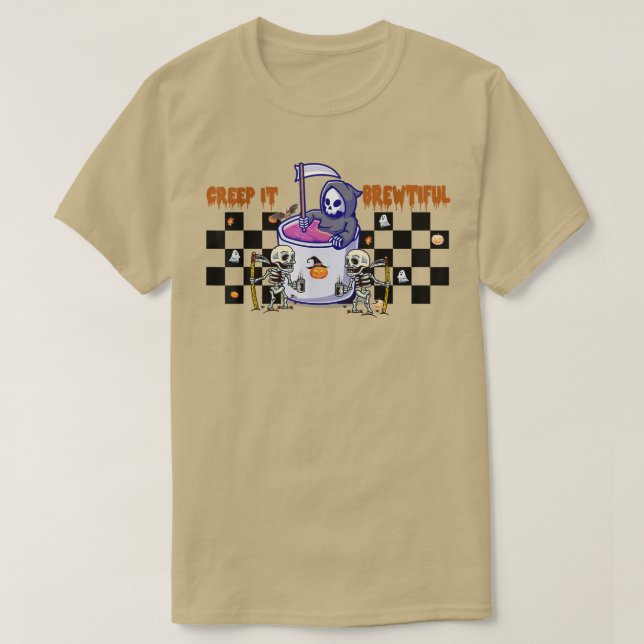 Camiseta Creep It Brewtiful Funny Coffee Day Lover G (Diseño del anverso)